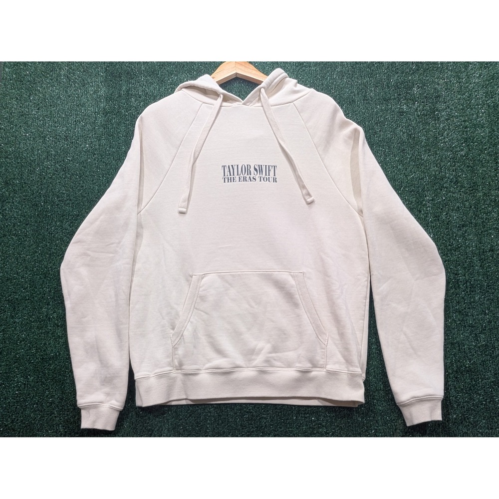 Taylor Swift The Eras Tour Hoodie Beige Cream XS Official Merch Concert Pullover